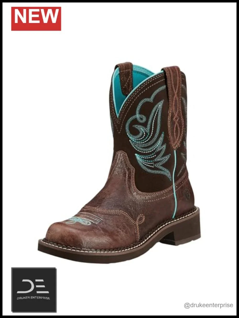 Women's Western Boots Leather Mid-Calf Pull-On Cowboy Boots